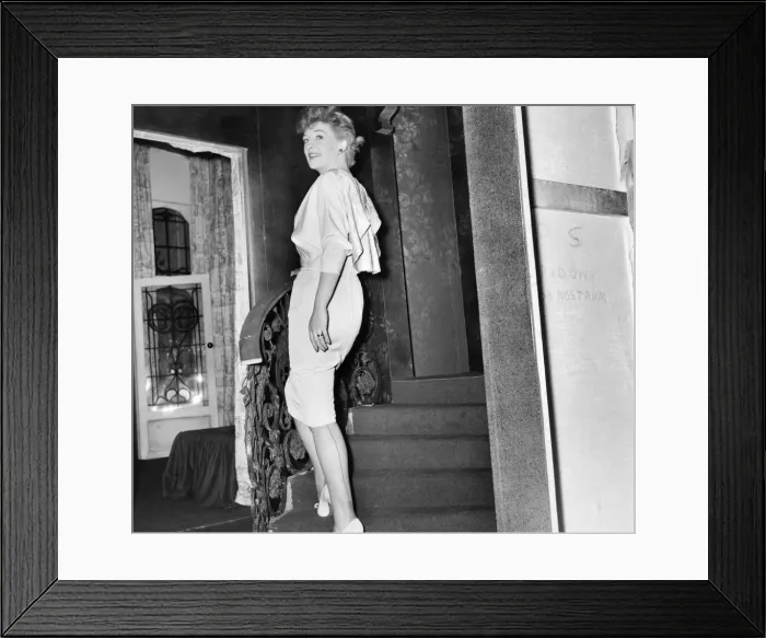 Framed Print : Showgirls exotic fashion changes. American actress Irene Dailey came from New York to