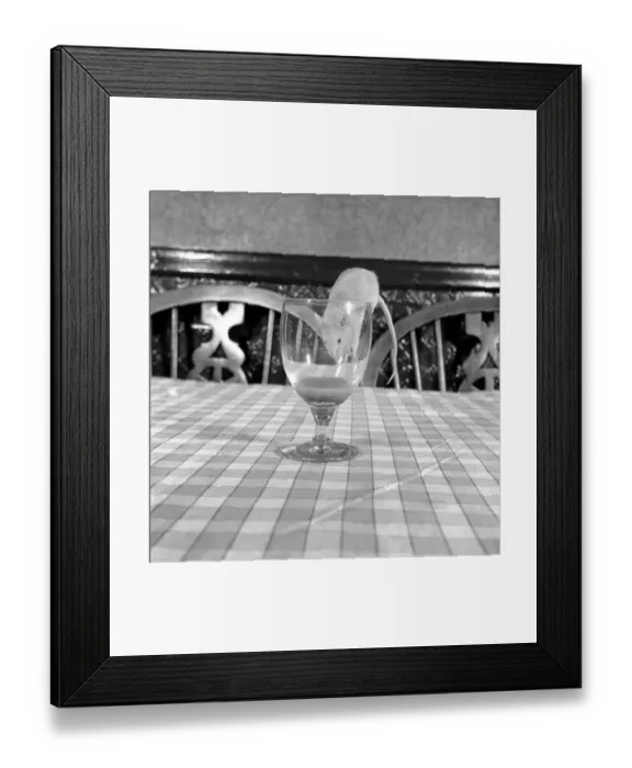 Framed Print : Mouse drinking brandy from a glass. December 1953 D7718 Framed Print : Mouse drinking brandy from a glass. December 1953 D7718