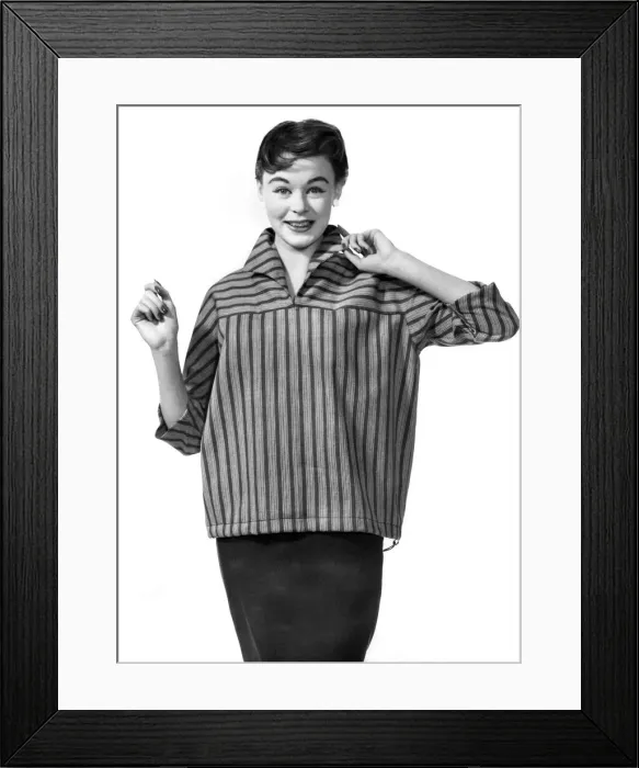 Framed Print : Clothing Fashion. January 1958 P011139 Framed Print : Clothing Fashion. January 1958 P011139