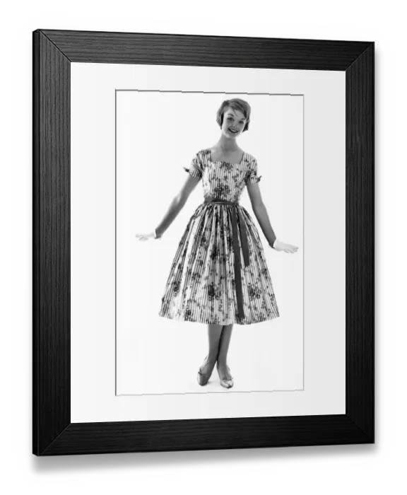 Framed Print : Reveille Dress Fashion. June 1958 P011130 Framed Print : Reveille Dress Fashion. June 1958 P011130