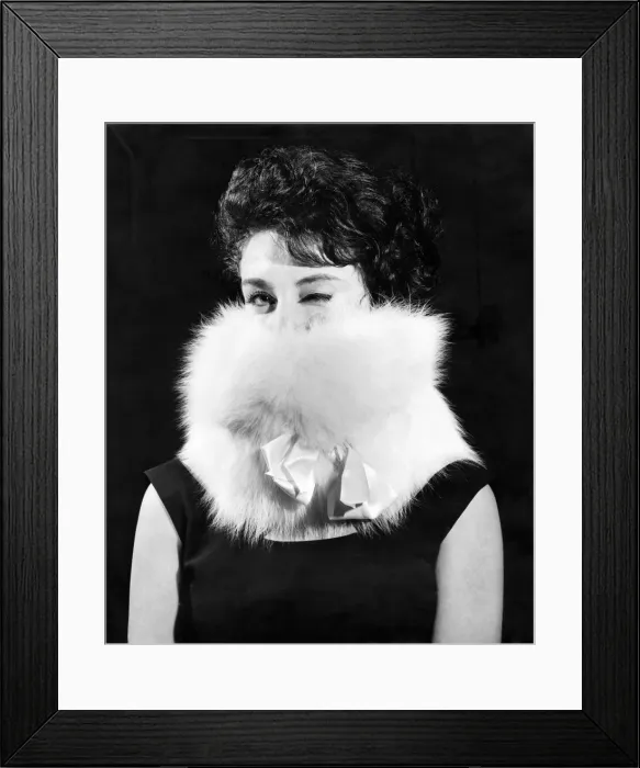 Framed Print : Cynthia Somes brought the house down when she eyed her audience through a fur muff Framed Print : Cynthia Somes brought the house down when she eyed her audience through a fur muff