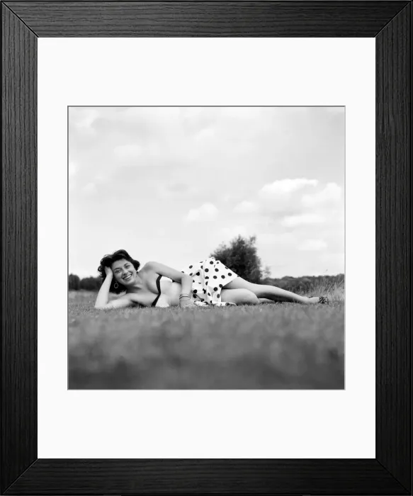 Framed Print : French beauty Queen Danielle Carol Collignon seen here modelling the latest fashions