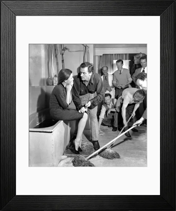 Framed Print : Entertainment Films: Gloria Grahame and John Ireland in a scene from the film