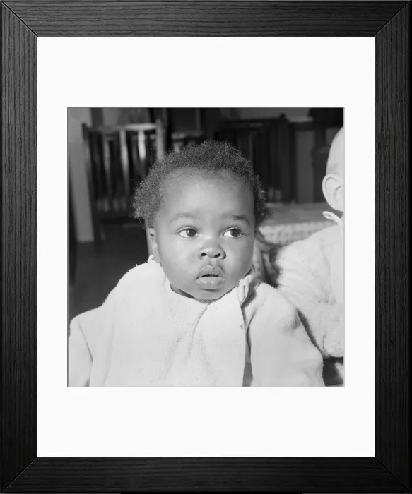 Framed Print : Children expressions at the London County Council day nursery at Cold Harbour Lane