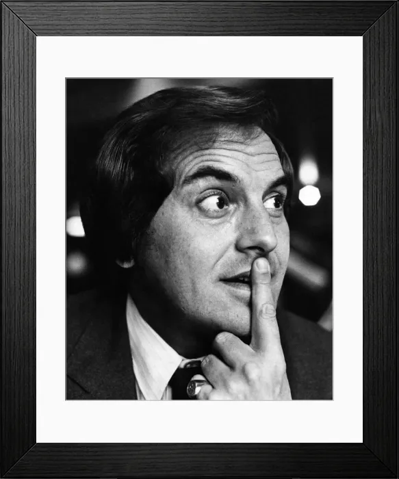 Framed Print : A smiling birthday picture of comedian Bob Monkhouse pictured at Manchesters Piccadilly Framed Print : A smiling birthday picture of comedian Bob Monkhouse pictured at Manchesters Piccadilly