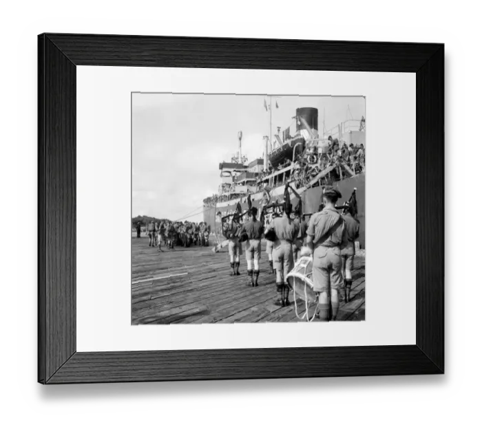 Framed Print : George Town British Guiana the Argyle and Sutherland highlanders landed at Atkinson Wharf Framed Print : George Town British Guiana the Argyle and Sutherland highlanders landed at Atkinson Wharf