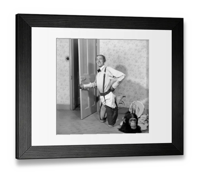 Framed Print : Man dresses up as Chimpanzee: October 1953 D6449