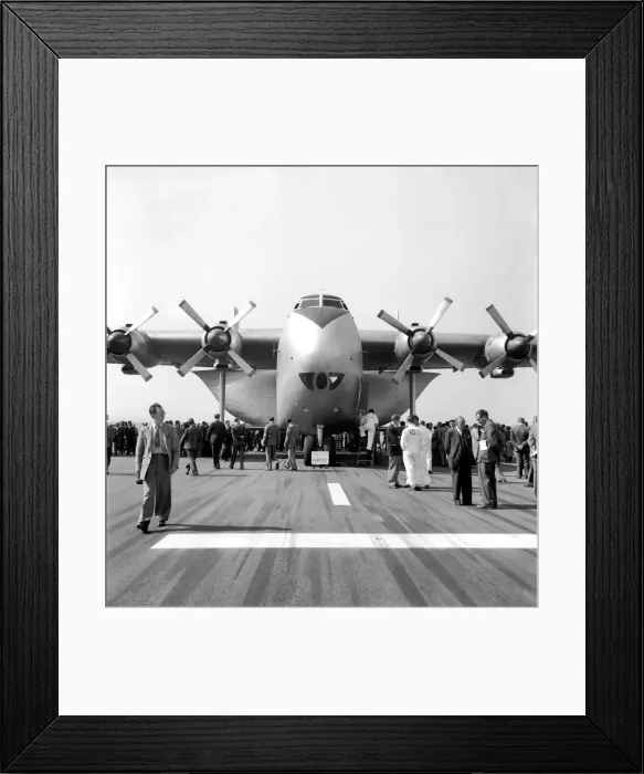 Framed Print : Farnborough Airshow 1953. The Blackburn Military transport Plane parked on the runway Framed Print : Farnborough Airshow 1953. The Blackburn Military transport Plane parked on the runway