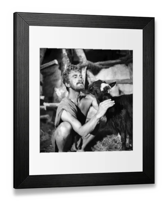 Framed Print : Kirk Douglas seen here filming in Venice. August 1953 D5325 Framed Print : Kirk Douglas seen here filming in Venice. August 1953 D5325
