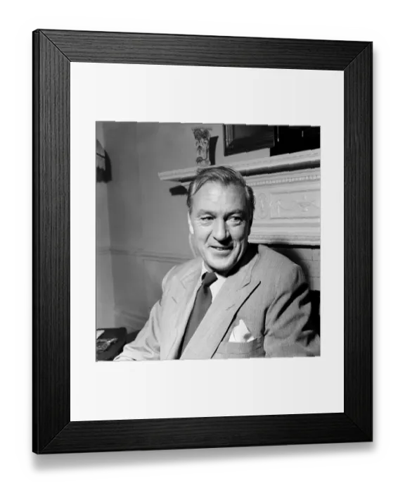 Framed Print : American film star Gary Cooper arrived in London for the European premiere of his new