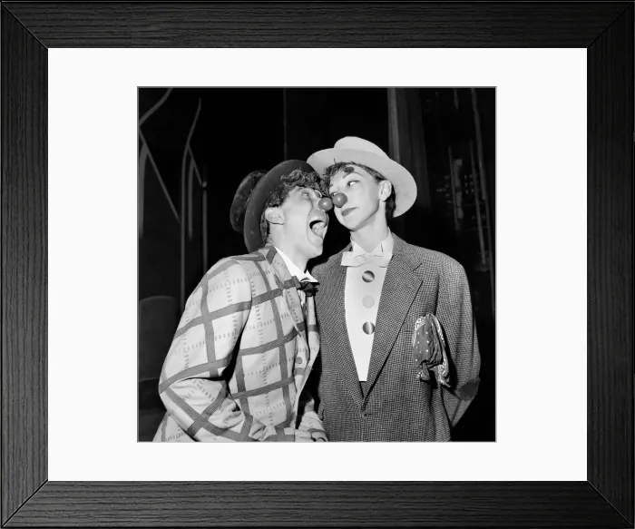 Framed Print : Entertainment: Ice Shows Clowns performing on ice. September 1953 D5810-001 Framed Print : Entertainment: Ice Shows Clowns performing on ice. September 1953 D5810-001