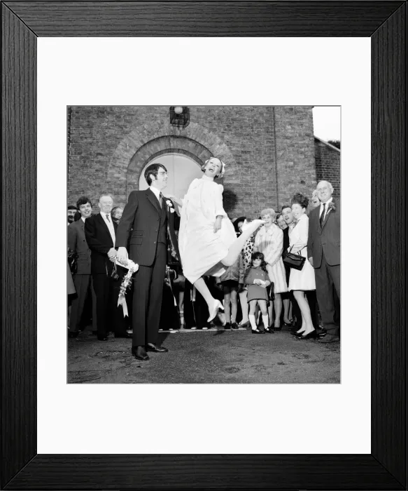 Framed Print : People Humour: Linda Guest aged 21 of Hanworth, Middx. was married today to Mr