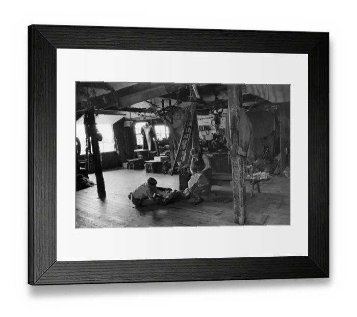 Framed Print : The sailmakers loft at Rye, Sussex. October 1935 P012177 Framed Print : The sailmakers loft at Rye, Sussex. October 1935 P012177