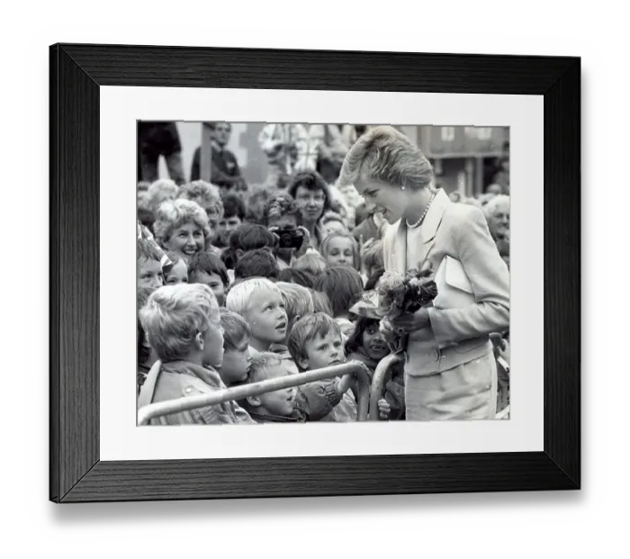 Framed Print : Princess Diana the Princess of Wales. (North East visits)