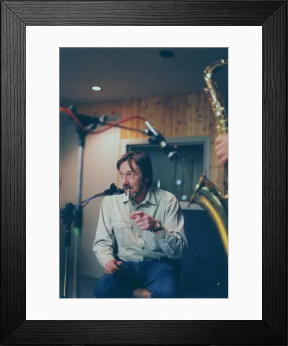 Framed Print : Lindisfarne rehearsing. 28 / 04 / 95. Alan Hull pictured Framed Print : Lindisfarne rehearsing. 28 / 04 / 95. Alan Hull pictured