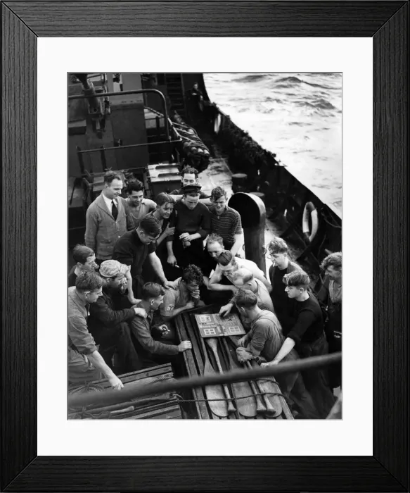 Framed Print : Picture taken on board one of HMS Escort Vessels during a West Coast of England Convoy Framed Print : Picture taken on board one of HMS Escort Vessels during a West Coast of England Convoy