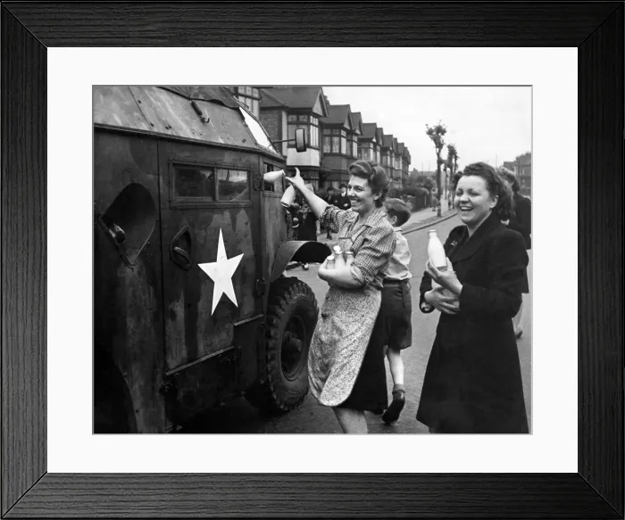 Framed Print : Since D-day people in East Ham have been working together to provide a worthwhile send Framed Print : Since D-day people in East Ham have been working together to provide a worthwhile send