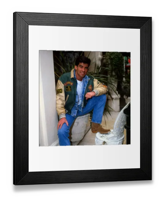 Framed Print : Eddie Kidd motorcycle stuntman and model February 1988 Framed Print : Eddie Kidd motorcycle stuntman and model February 1988