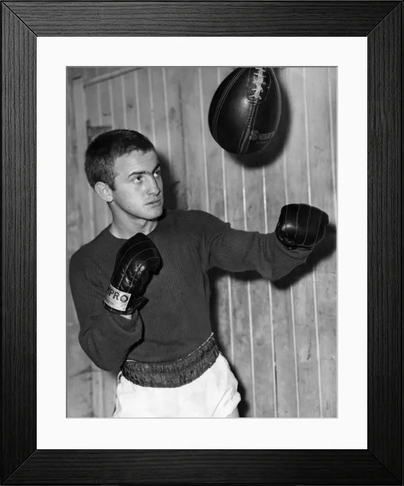 Framed Print : Boxer Johnny Caldwell in training. October 1959 P011986 Framed Print : Boxer Johnny Caldwell in training. October 1959 P011986