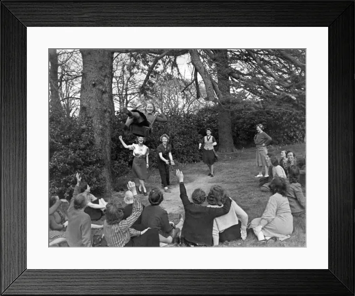 Framed Print : World War II: Medical. Spring sunshine cure for sick muntion workers