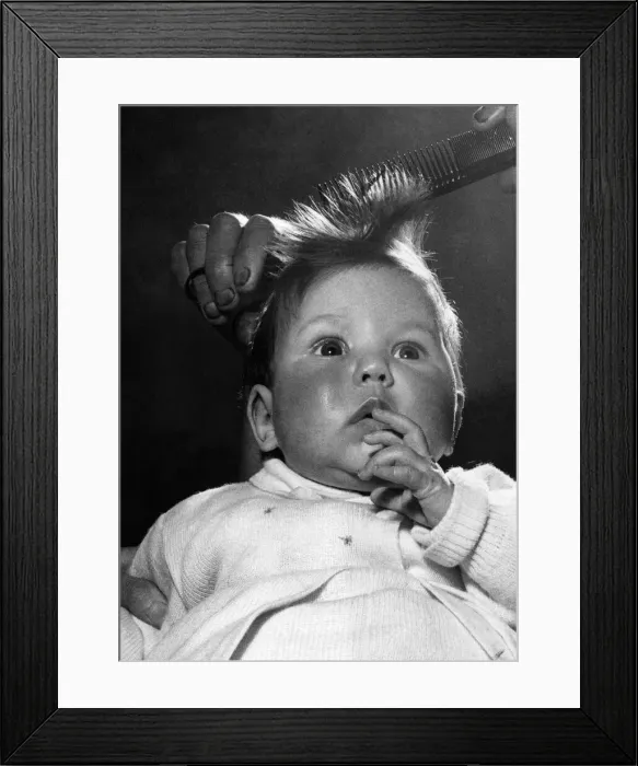 Framed Print : Little Miss Susan Sinclair, of Bishopbriggs, Lanarkshire, is only three months old Framed Print : Little Miss Susan Sinclair, of Bishopbriggs, Lanarkshire, is only three months old