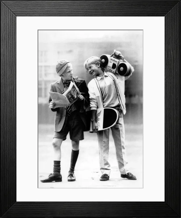Framed Print : Comparison of two boys - one from 1937 and one from 1987 January 1987 Framed Print : Comparison of two boys - one from 1937 and one from 1987 January 1987