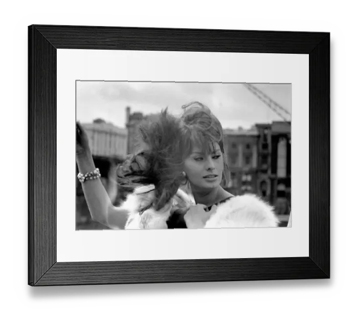 Framed Print : Sophia Loren filming The Millionairess'at London Bridge. June 1960 M4468-025 Framed Print : Sophia Loren filming The Millionairess'at London Bridge. June 1960 M4468-025