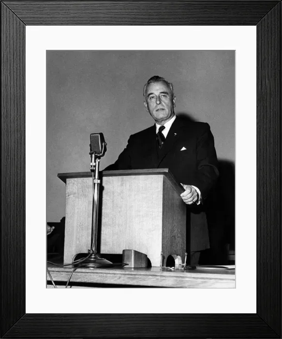 Framed Print : Lord Louis Mountbatten makes the opening speech. October 1962 P011539 Framed Print : Lord Louis Mountbatten makes the opening speech. October 1962 P011539