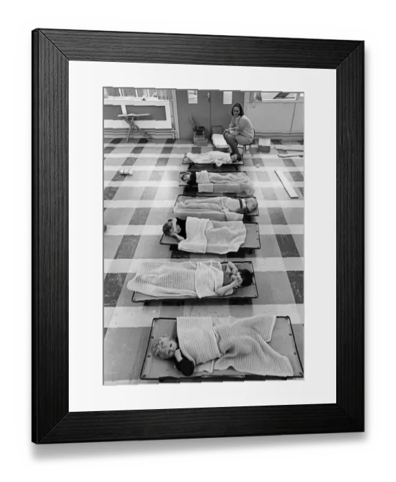 Framed Print : All play at the factory. Its afternoon and the children take a nap Framed Print : All play at the factory. Its afternoon and the children take a nap