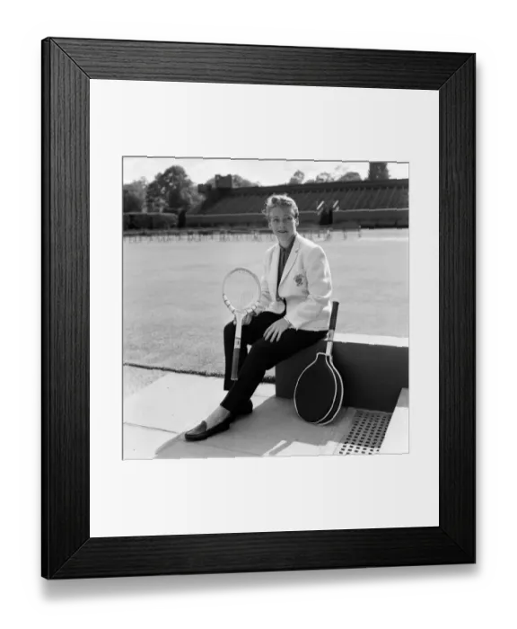 Framed Print : Darlene Hard the American tennis star photographed at Wimbledon today