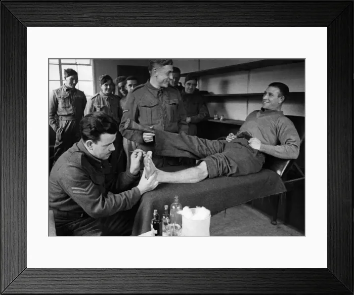 Framed Print : World War II POW s: Ex. P. O. W. at a Military Medical Centre in South East Scotland Framed Print : World War II POW s: Ex. P. O. W. at a Military Medical Centre in South East Scotland