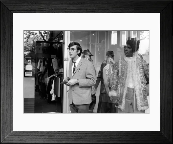 Framed Print : John Alderton, lead actor in the TV series Please Sir'filming in Kings road