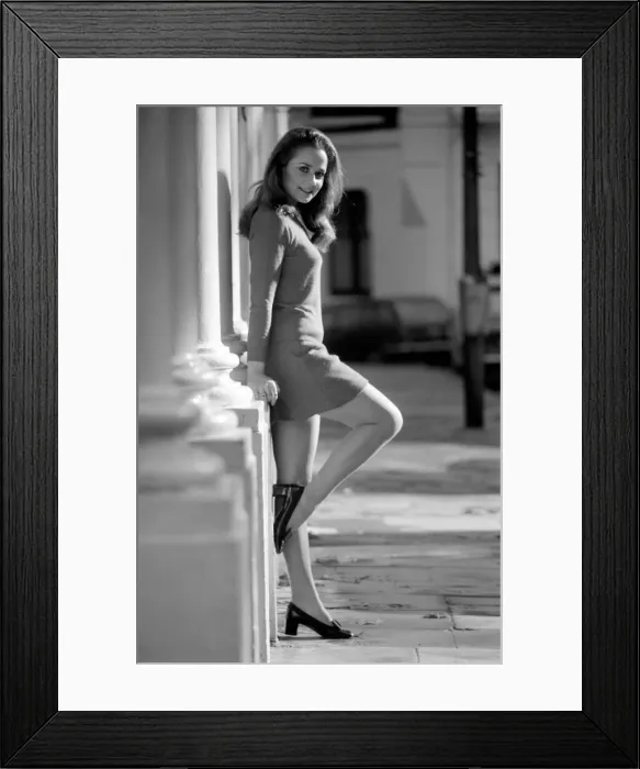 Framed Print : 28 year old Nicole Shelby, an actress who will be appearing with Benny Hill in his show