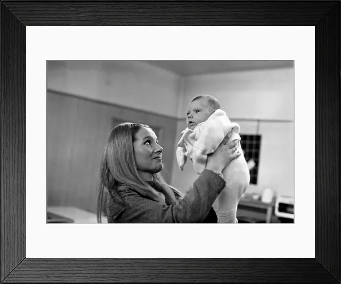 Framed Print : A woman with her baby girl. November 1969 Z10895-001 Framed Print : A woman with her baby girl. November 1969 Z10895-001