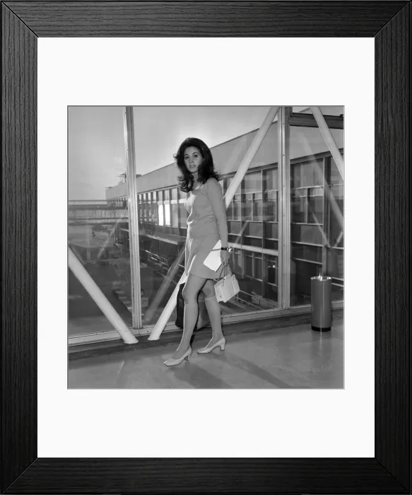 Framed Print : Canadaian television and film actress Barbara Parkins leaving London