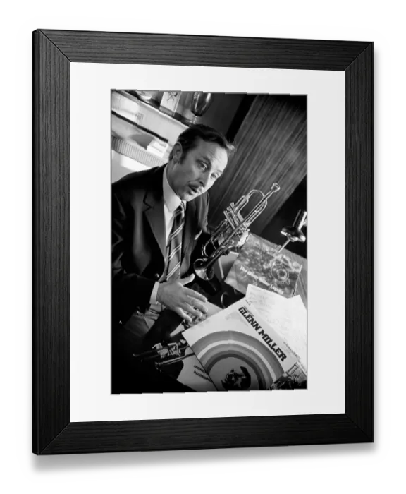 Framed Print : Band leader Syd Lawrence who is bringing back the Big Band of Glen Miller Framed Print : Band leader Syd Lawrence who is bringing back the Big Band of Glen Miller