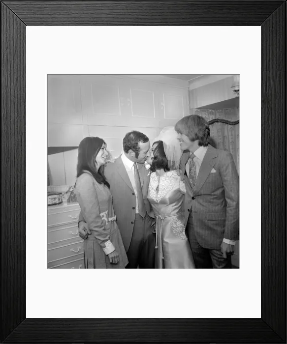 Framed Print : Actress Carol Levy married music manager Harvey Lisberg at a ceremony in the bride Framed Print : Actress Carol Levy married music manager Harvey Lisberg at a ceremony in the bride
