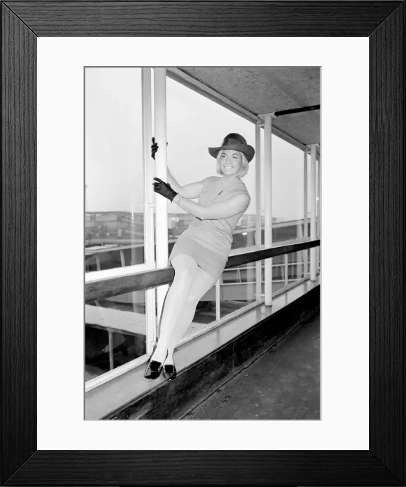 Framed Print : 27 year old Diana Moore a stewardess with British Midland Airways Framed Print : 27 year old Diana Moore a stewardess with British Midland Airways
