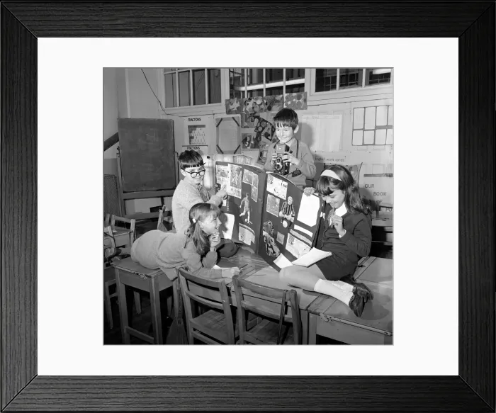 Framed Print : Education: Children at St. Aidens R. C. Junior School; Ashington, Northumberland
