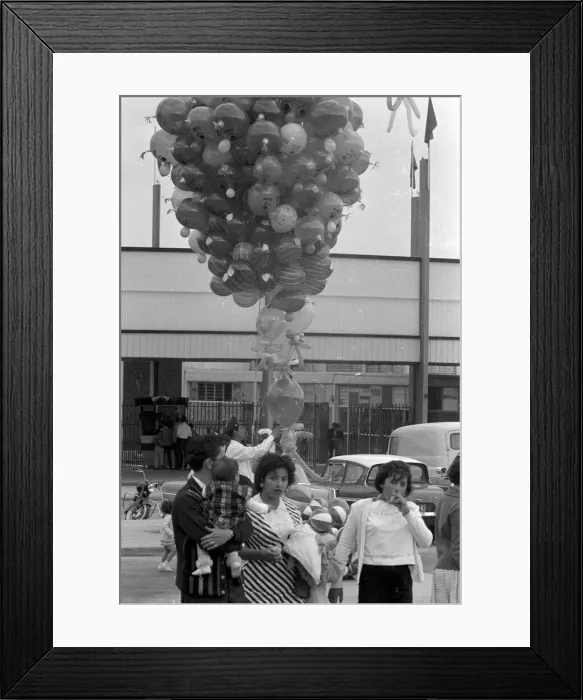 Framed Print : General Street scenes of Mexico City. OPS people, traffic, architecture. January 1968