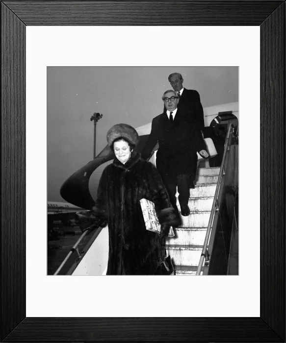 Framed Print : George Brown and his wife arrive at LAP from Rome after talks. Y13 Framed Print : George Brown and his wife arrive at LAP from Rome after talks. Y13