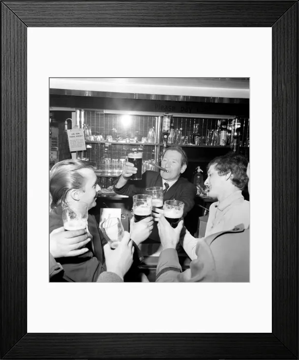 Framed Print : Drinking Pubs. Licencee of the Jubilee Inn at White Lane, Salford, Mr Framed Print : Drinking Pubs. Licencee of the Jubilee Inn at White Lane, Salford, Mr