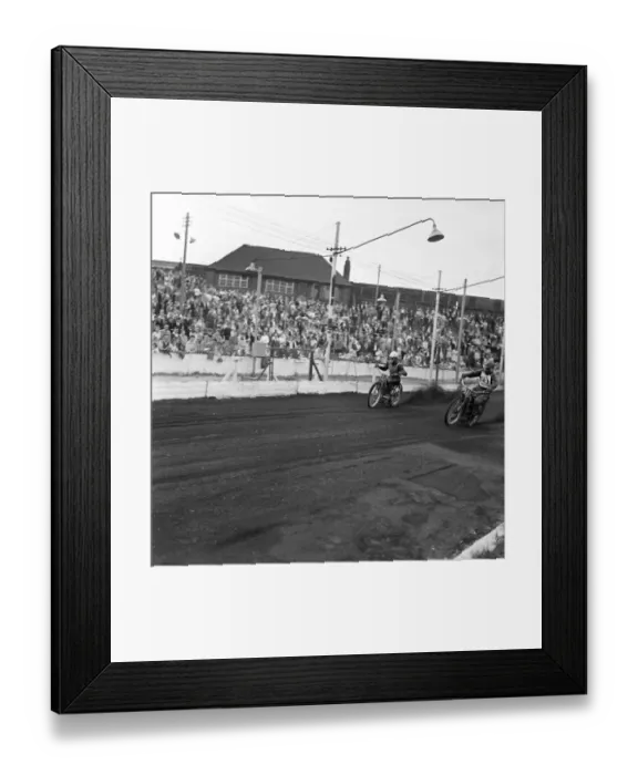 Framed Print : Speedway at stoke, motorsport. June 1960 M4380-008 Framed Print : Speedway at stoke, motorsport. June 1960 M4380-008