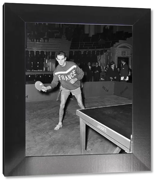 Sport: Table Tennis Championship: Michael Lamskey of France. November 1953 D6812