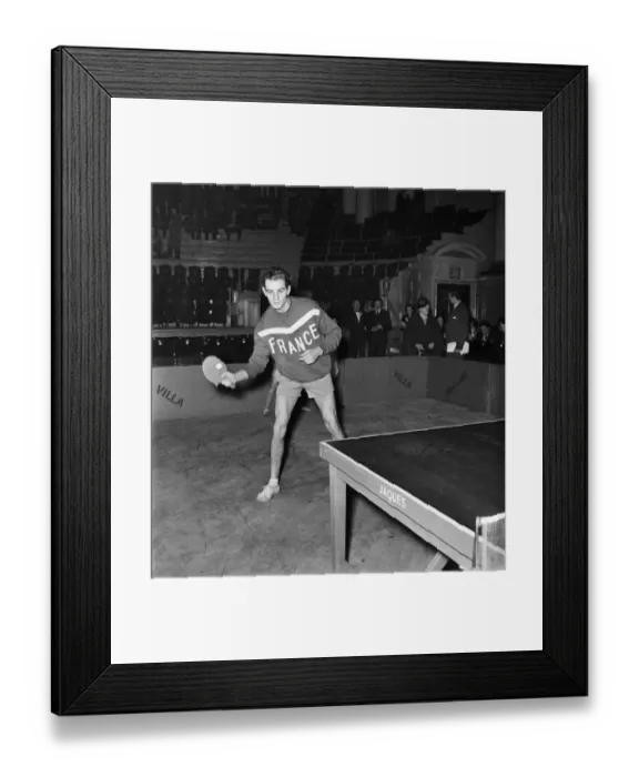 Framed Print : Sport: Table Tennis Championship: Michael Lamskey of France. November 1953 D6812