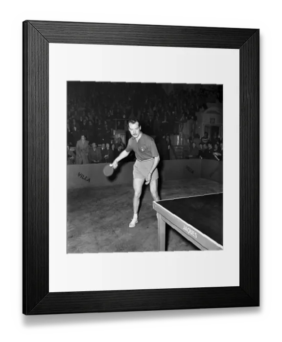 Framed Print : Sport: Table Tennis Championship: Rene Roothraft of France. November 1953 D6812-001