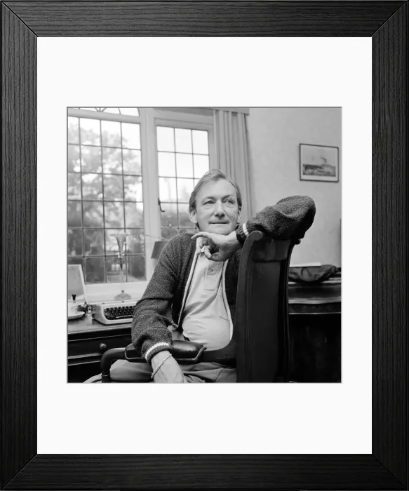 Framed Print : Johnny Speight TV Script Writer - at his home in Northwood sitting on a