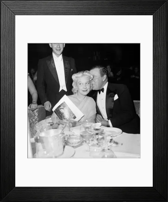 Framed Print : Fashion designer Norman Hartnell seen here with Frances Day actress Framed Print : Fashion designer Norman Hartnell seen here with Frances Day actress