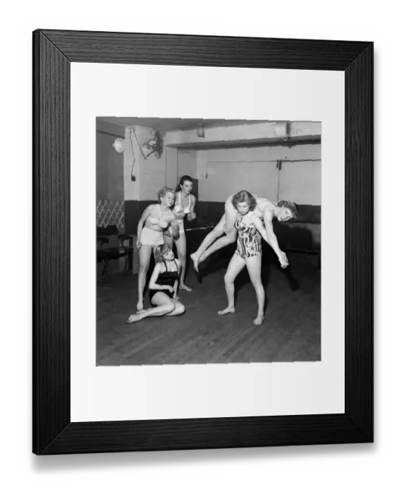 Framed Print : Women Wrestlers. November 1953 D6703-003 Framed Print : Women Wrestlers. November 1953 D6703-003