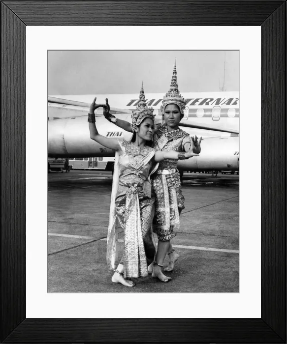 Framed Print : Entertainment: Dance. Two of the girls on the first flight will be Thailand dancers Framed Print : Entertainment: Dance. Two of the girls on the first flight will be Thailand dancers